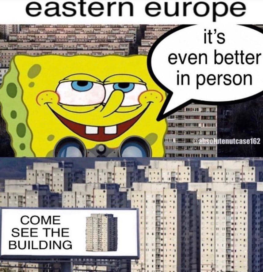 meme SpongeBob tentang Eropa Timur