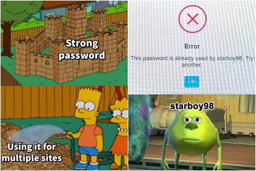 kolase meme kartun tentang kata sandi