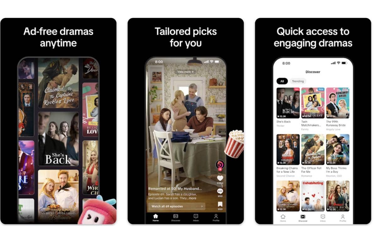 tampilan aplikasi PineDrama 