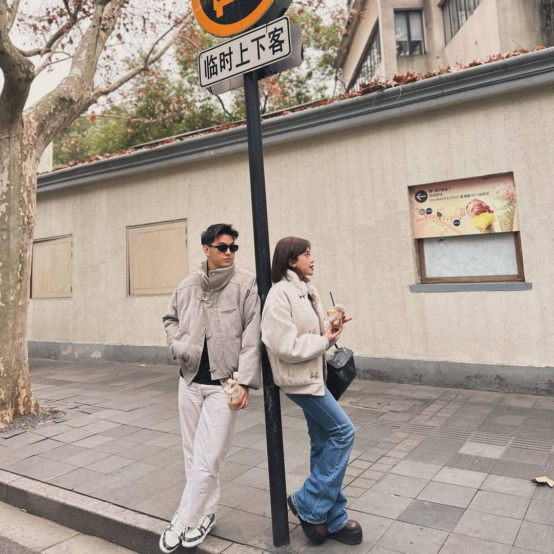 Brisia Jodie dan Jonathan Alden liburan ke Shanghai.