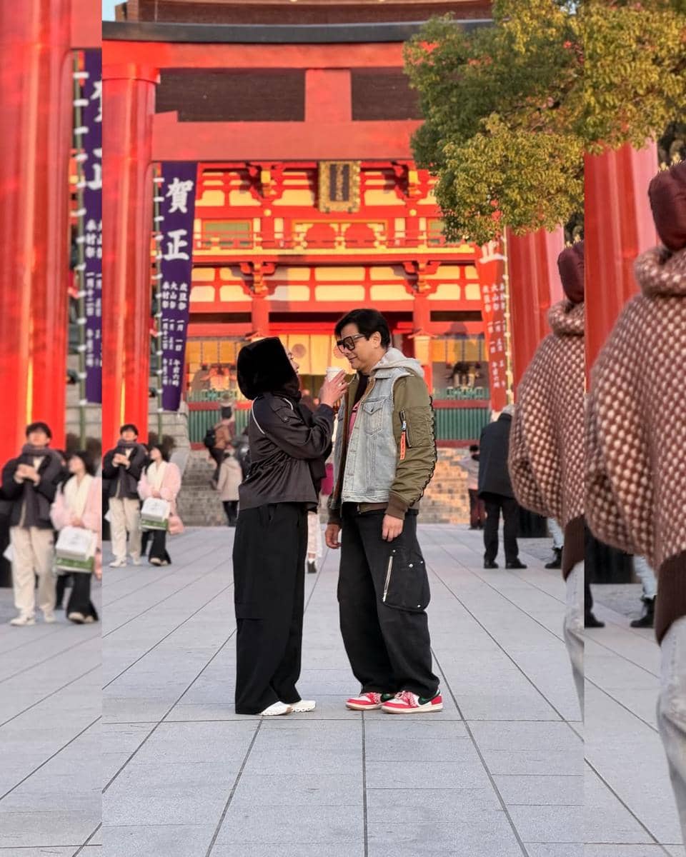 Keluarga Dewi Gita liburan awal tahun 2026 ke Jepang