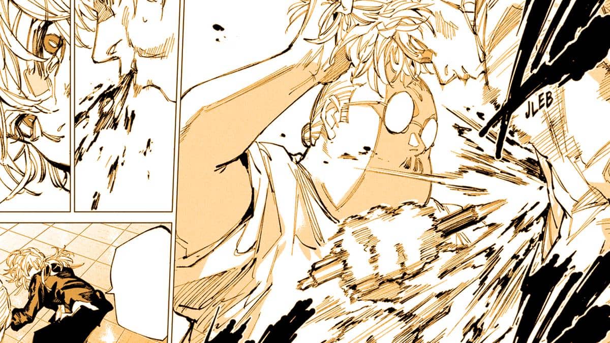 Sakamoto menusuk Uzuki dengan pulpen - Sakamoto Days