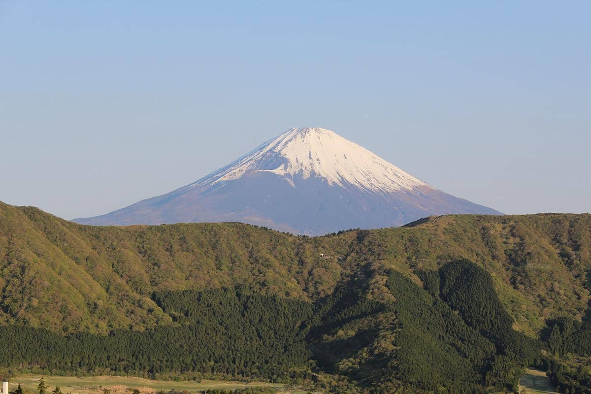 Potret pemandangan Gunung Fuji dari Hakone