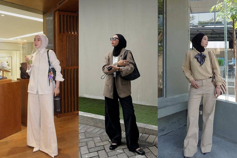 9 Inspirasi Outfit Kerja Pakai Celana Panjang ala Fitri Hasiani