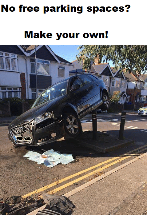 meme kocak tentang tempat parkir