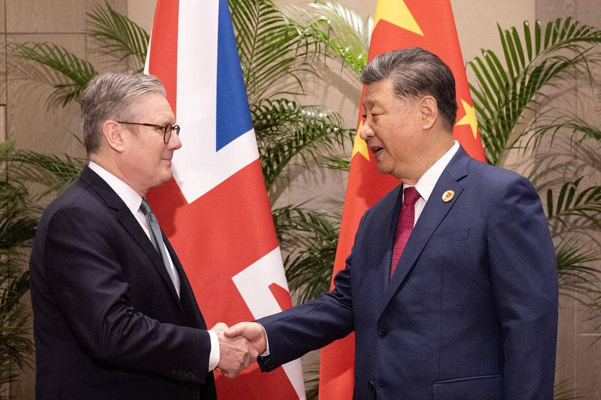 Perdana Menteri Inggris Keir Starmer dan Presiden China Xi Jinping