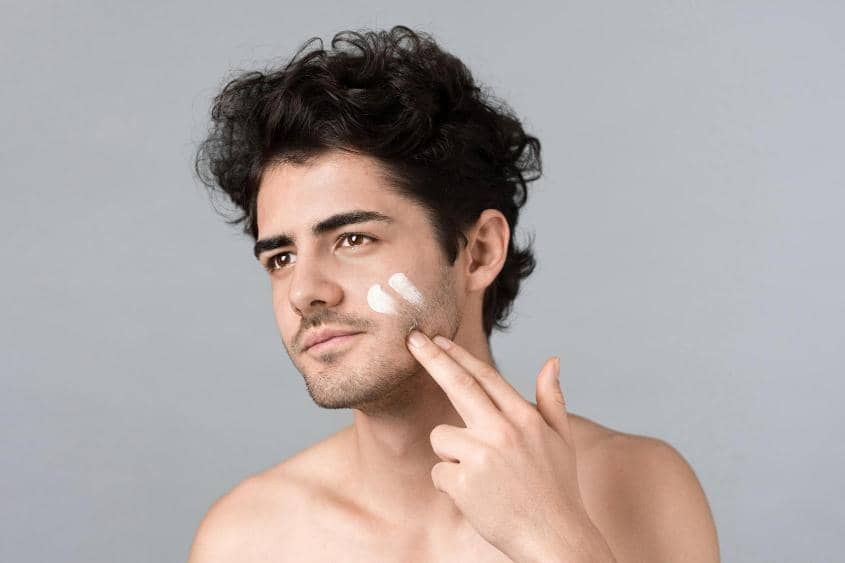 ilustrasi sunscreen cowok