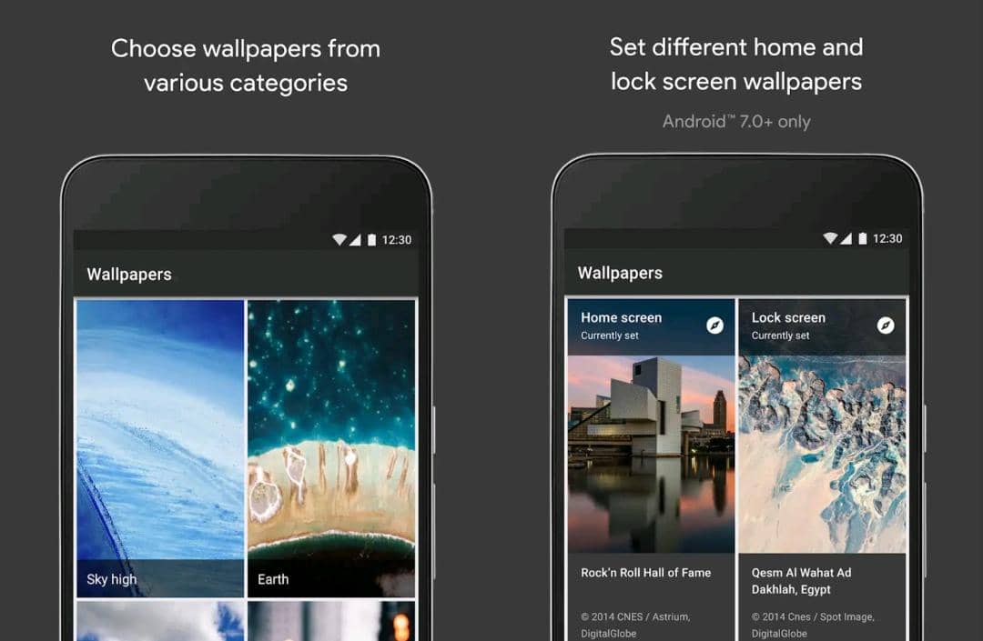 ilustrasi aplikasi Wallpapers
