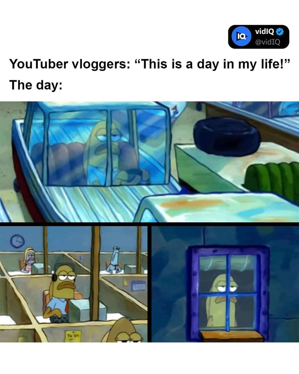meme SpongeBob tentang YouTuber