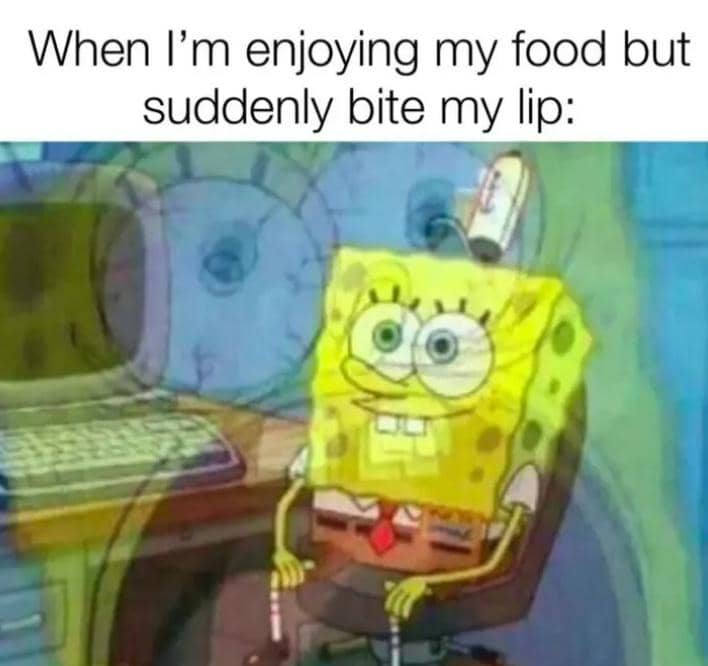 meme SpongeBob tentang lidah