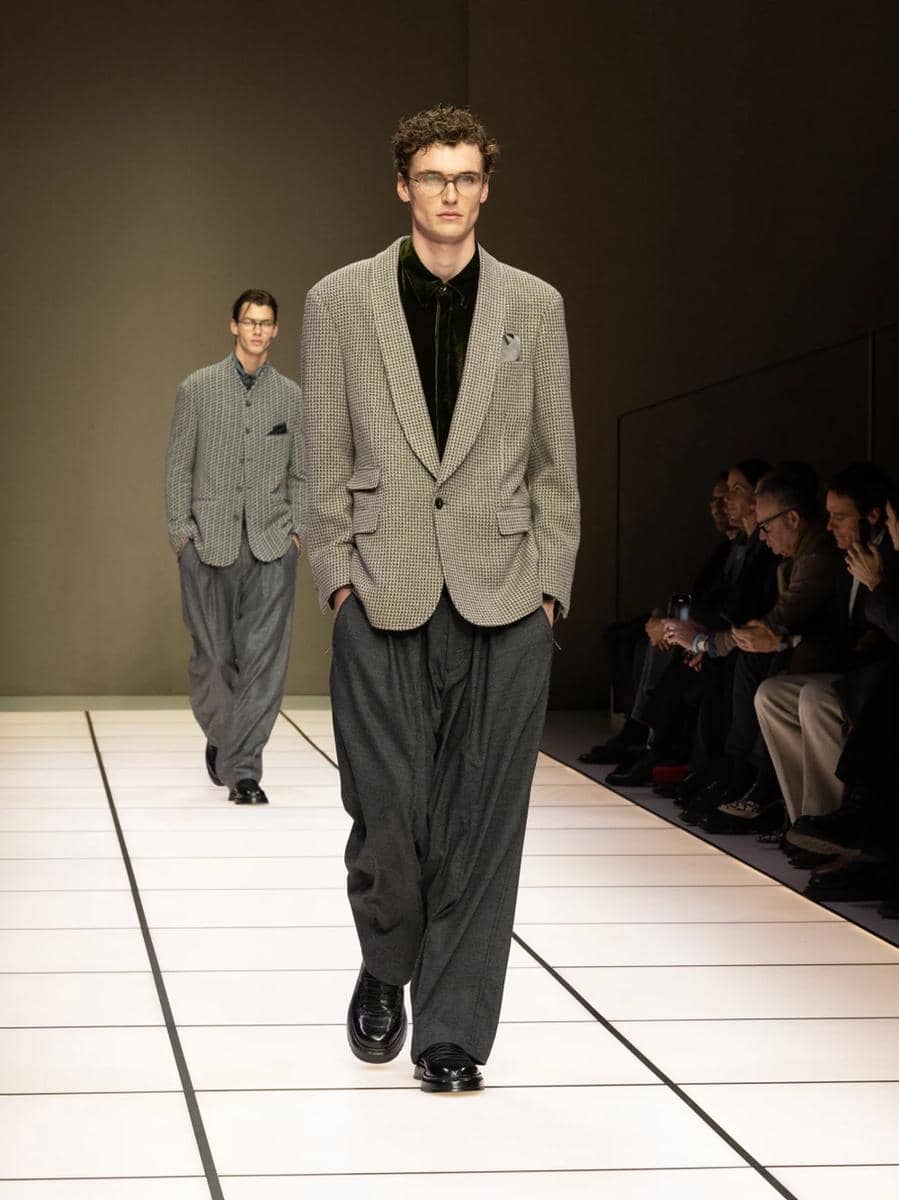Koleksi Giorgio Armani FW26 di Milan Fashion Week Menswear 