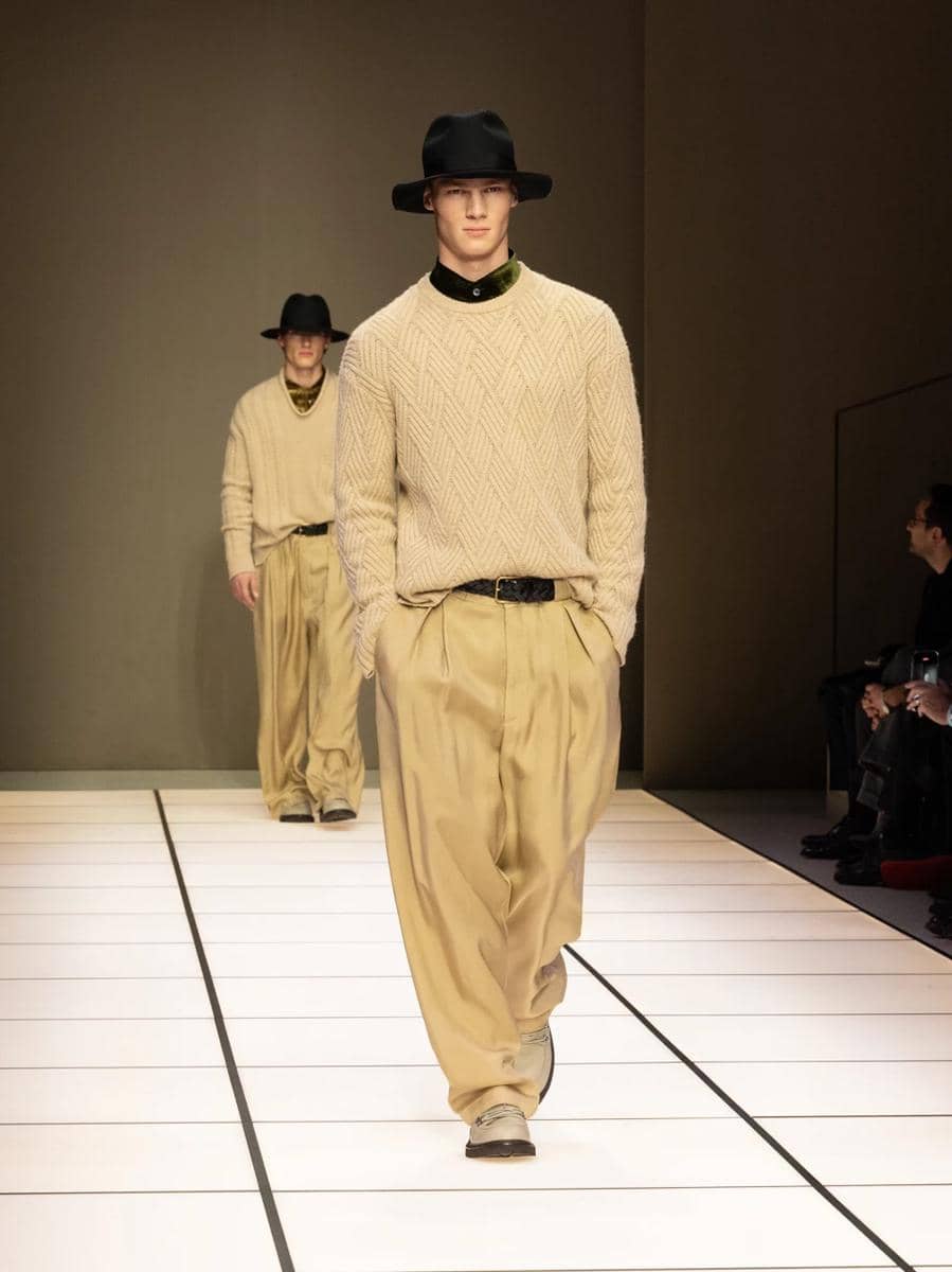Koleksi Giorgio Armani FW26 di Milan Fashion Week Menswear