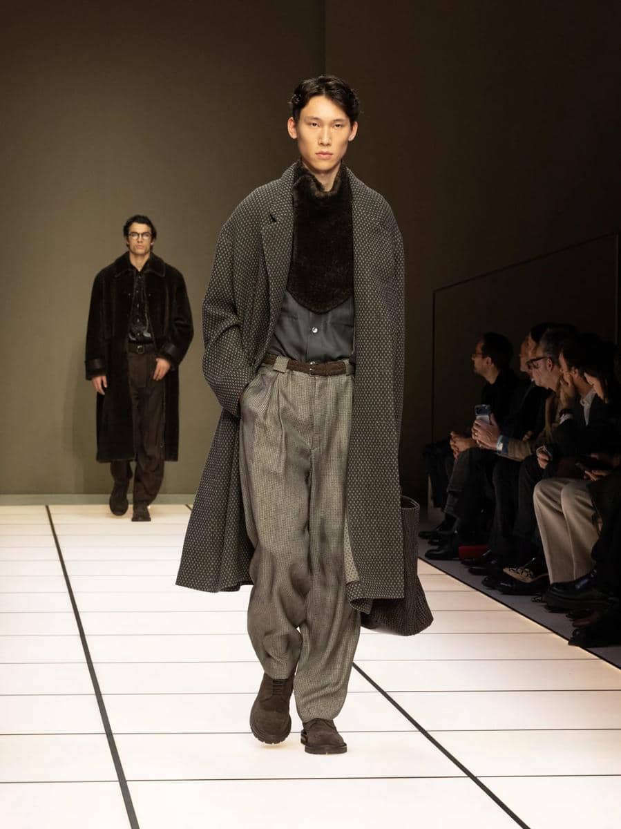 Koleksi Giorgio Armani FW26 di Milan Fashion Week Menswear