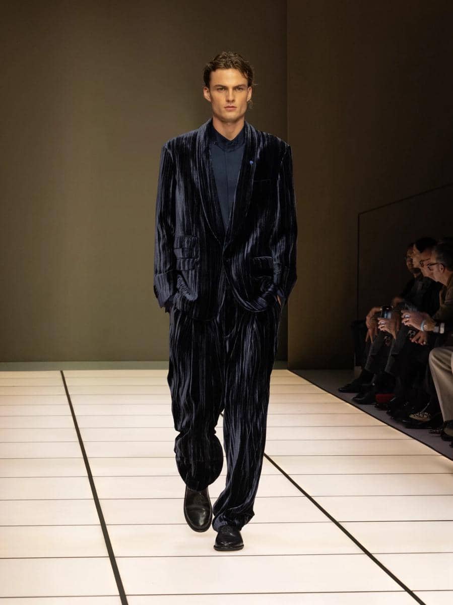 Koleksi Giorgio Armani FW26 di Milan Fashion Week Menswear 