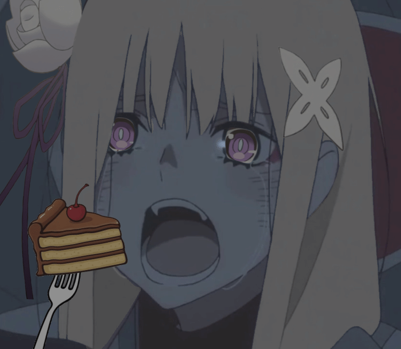 meme cewek anime lagi makan