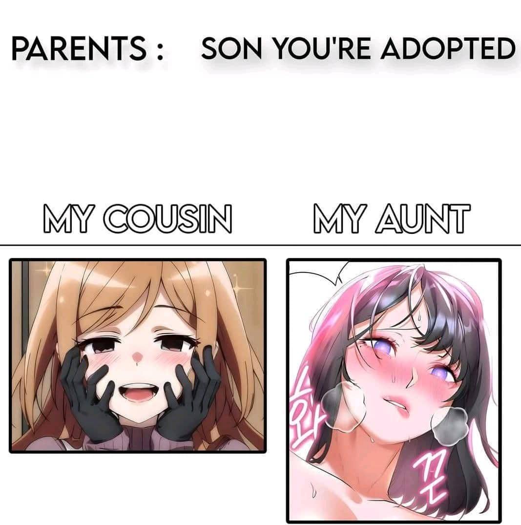 meme anime tentang tante