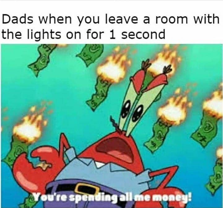 meme SpongeBob tentang bapak yang marah-marah mulu