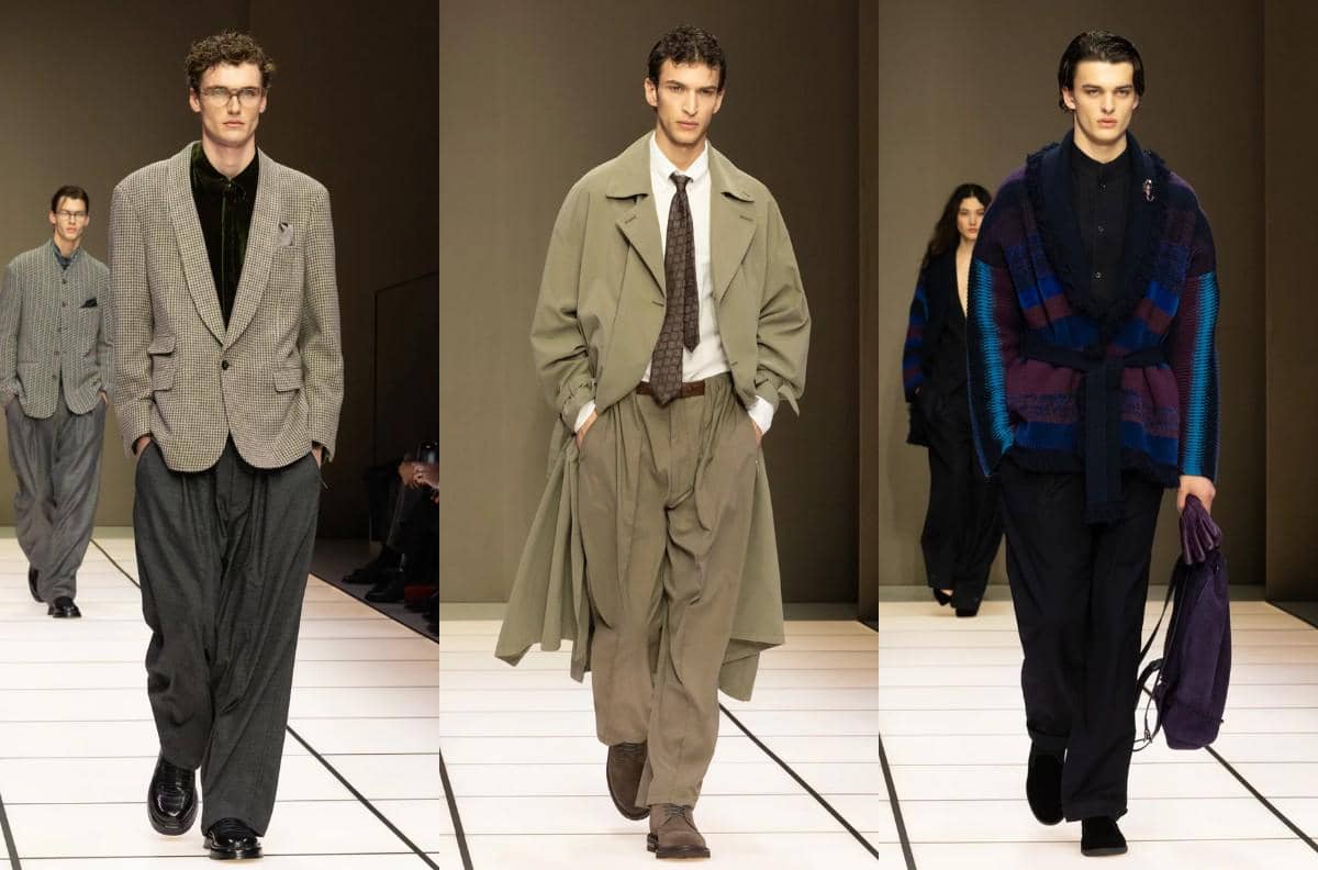 Koleksi Giorgio Armani FW26 di Milan Fashion Week Menswear 