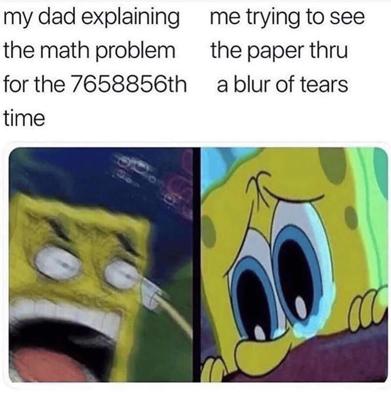 meme SpongeBob tentang bapak yang marah-marah mulu