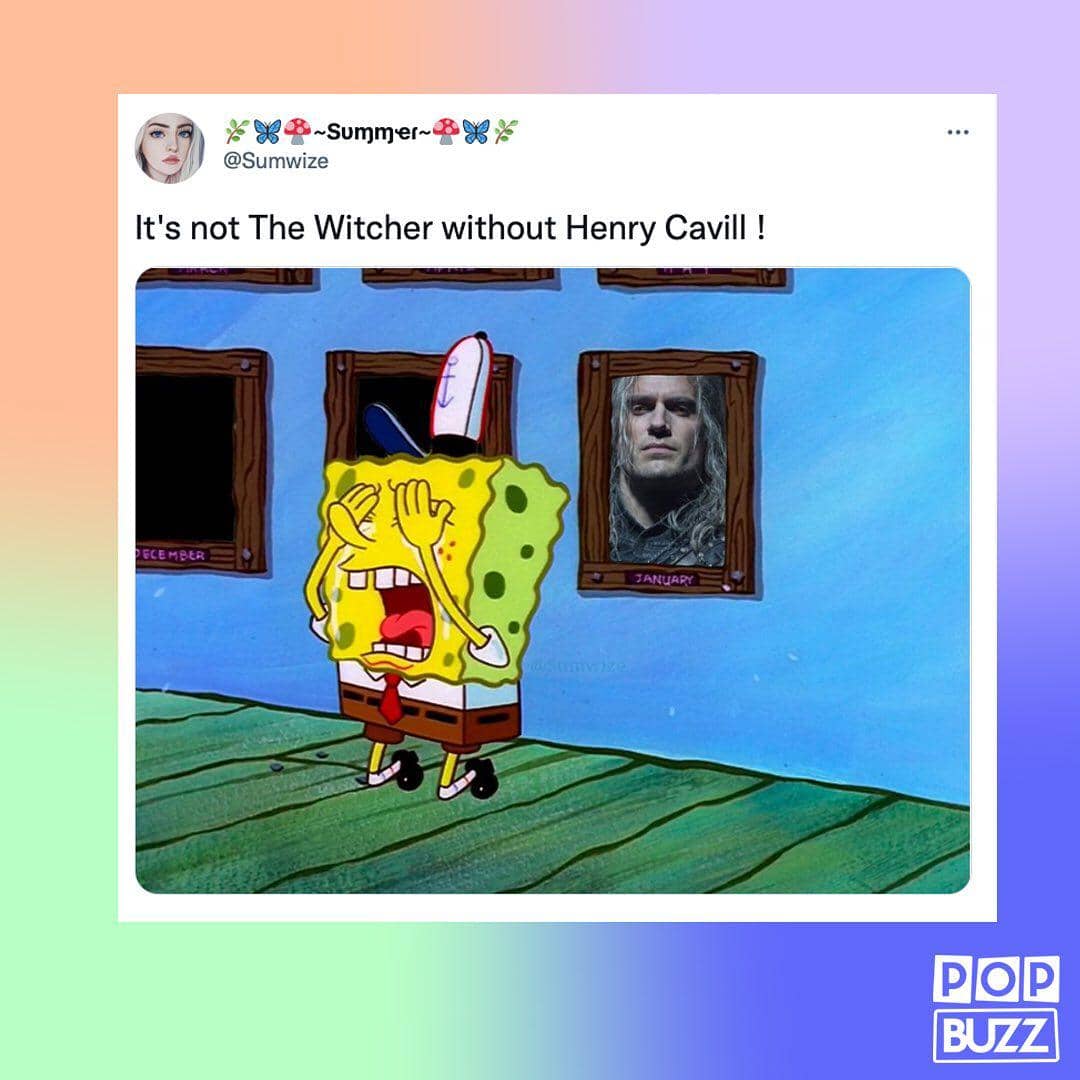 meme SpongeBob tentang Henry Cavill 