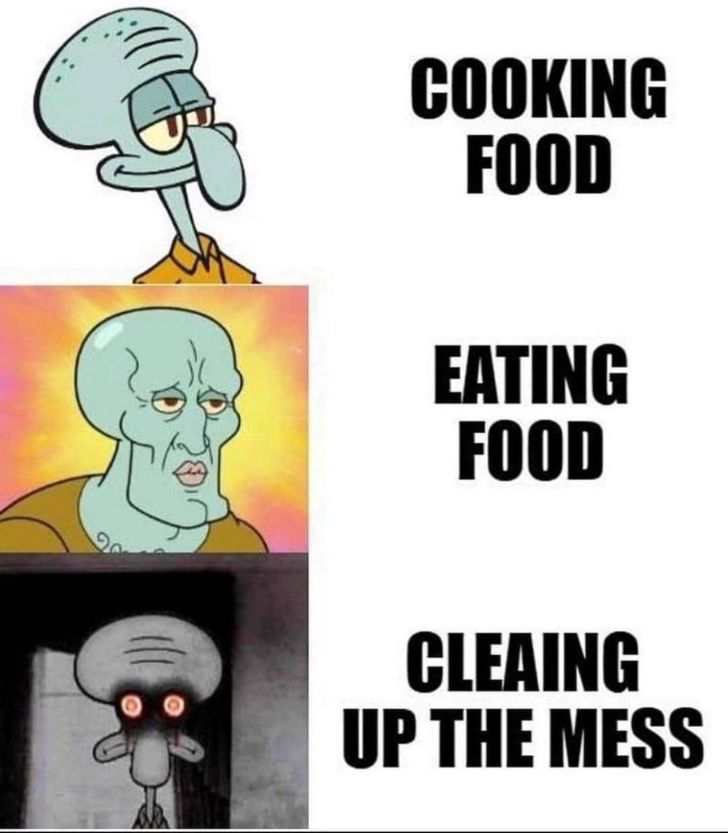 meme SpongeBob tentang masak