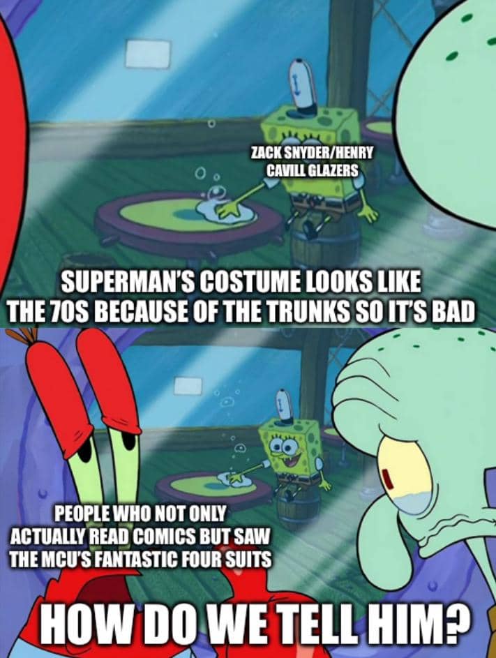 meme SpongeBob tentang Henry Cavill