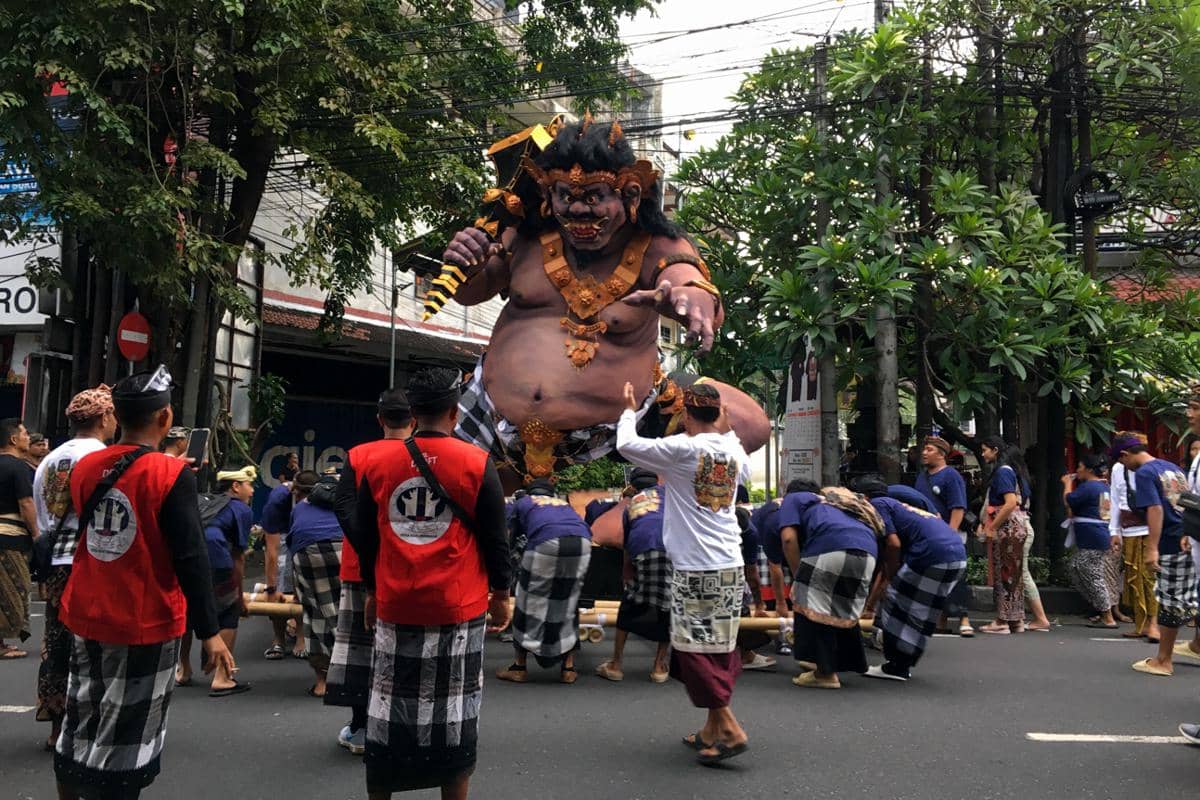 Ogoh-ogoh yang akan diarak keliling (dok.pribadi/Natalia Indah)