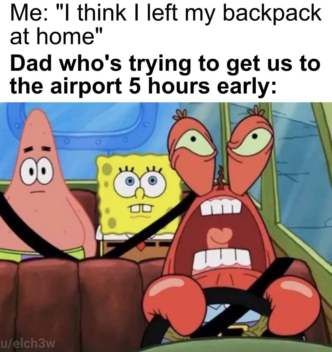 meme SpongeBob tentang bapak yang marah-marah mulu