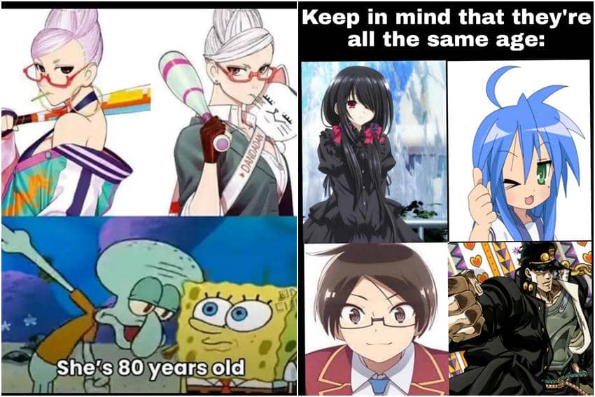 kolase meme umur dalam anime