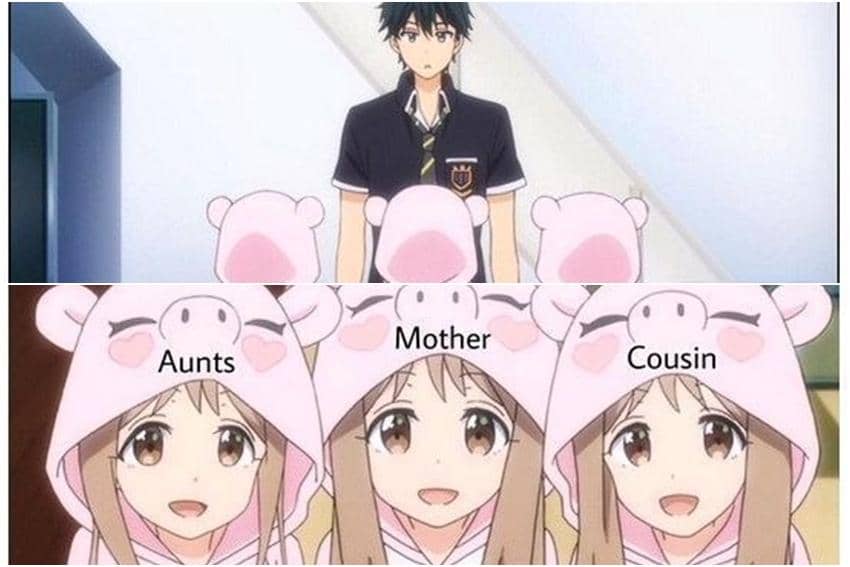 meme anime tentang tante