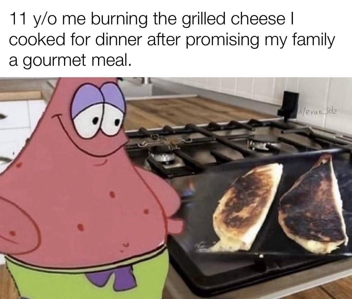 meme SpongeBob tentang masak