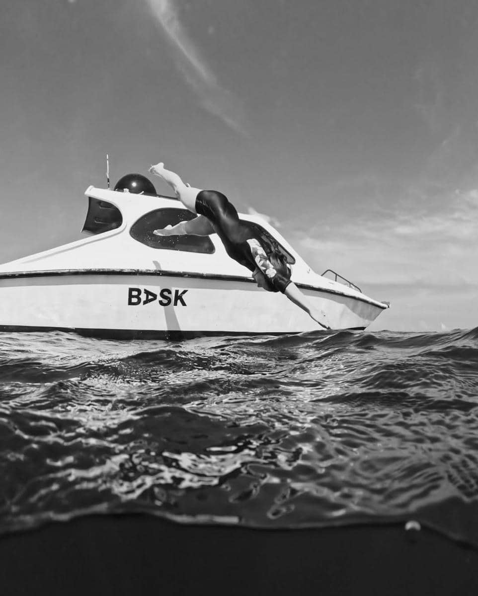 Yasmin Napper saat liburan ke Pulau Gili Meno.