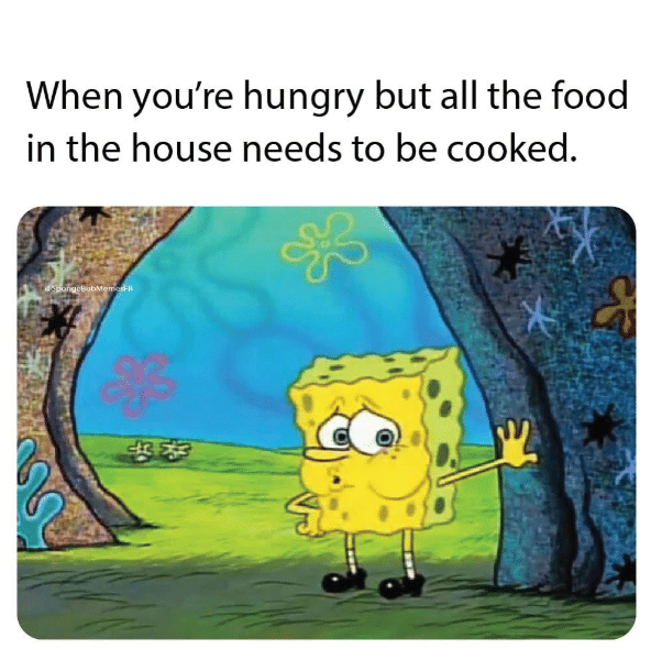 meme SpongeBob tentang masak