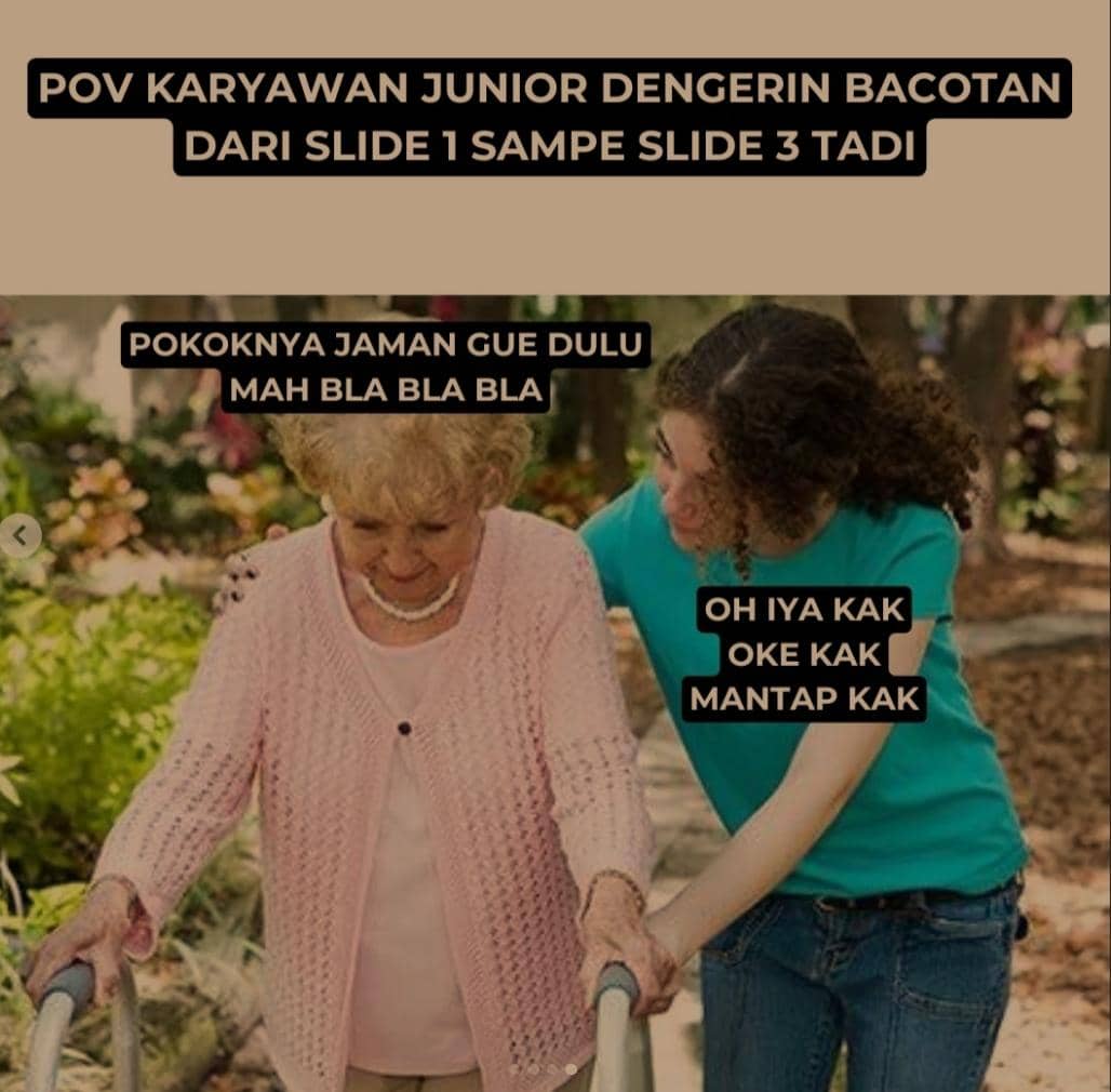 meme si paling senior