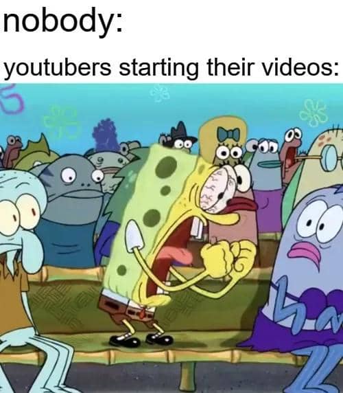 meme SpongeBob tentang YouTuber