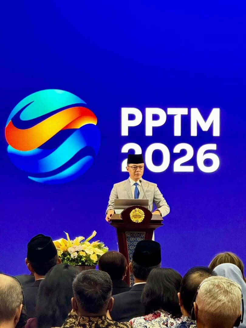 Menlu Sugiono menyampaikan pidato dalam acara PPTM 2026