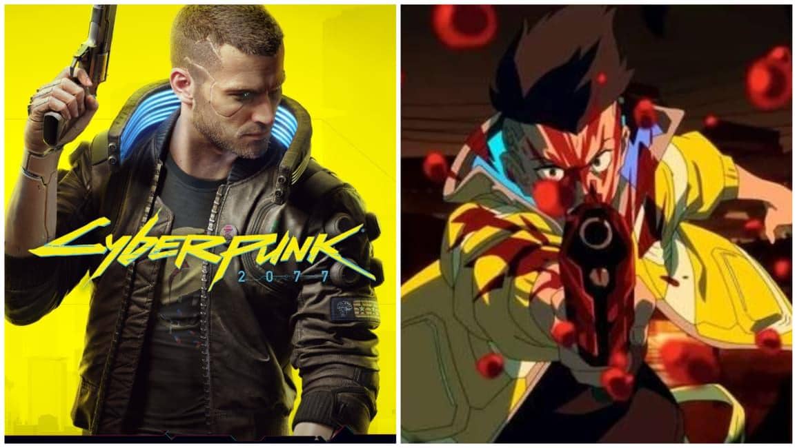 V dan David Martinez. (Dok. CD Projekt Red/Cyberpunk 2077, Studio Trigger/Cyberpunk: Edgerunners)