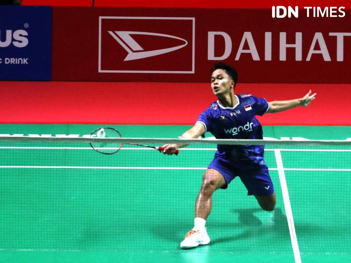 Anthony Ginting tampil di Indonesia Master 2026