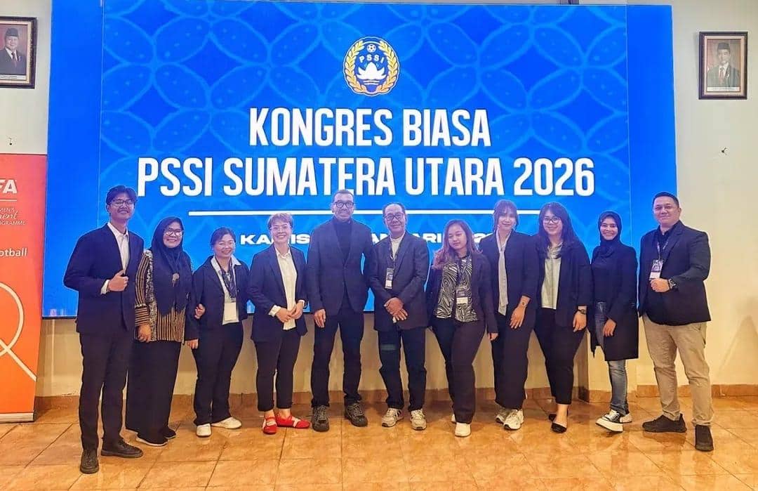 Perwakilan klub bersama pengurus asaat mengikuti Kongres Biasa PSSI Sumut 2026, Kamis (15/1/2026) (dok.PSSI Sumut)