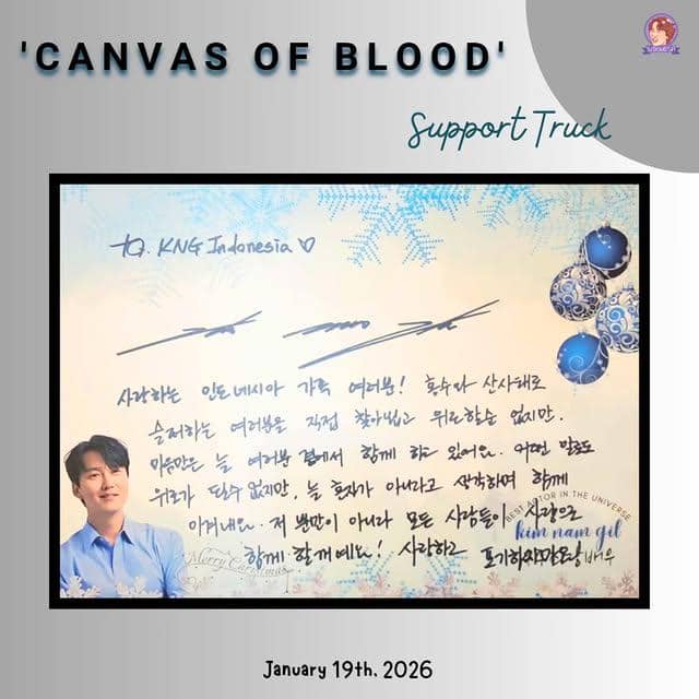 pesan hangat Kim Nam Gil untuk korban banjir di Indonesia