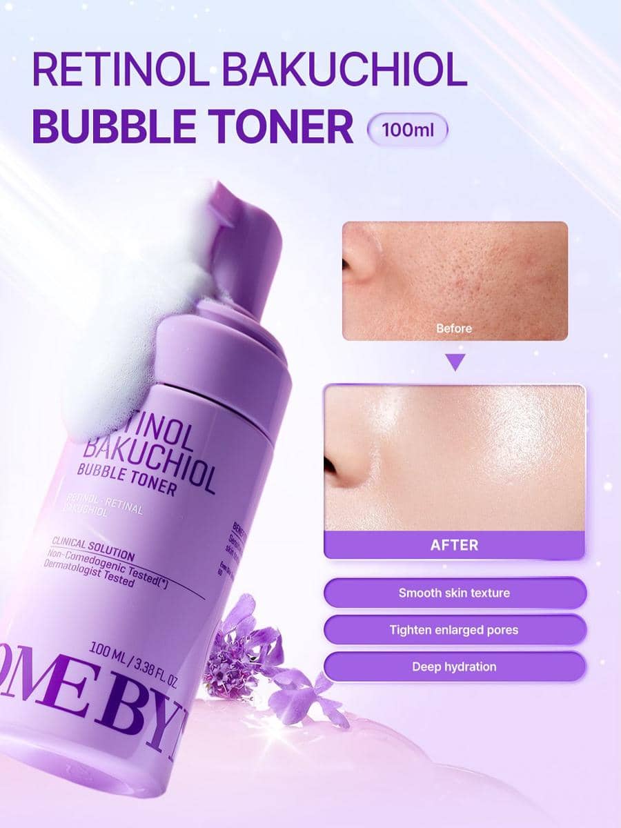 Retinol bakuchiol bubble toner 