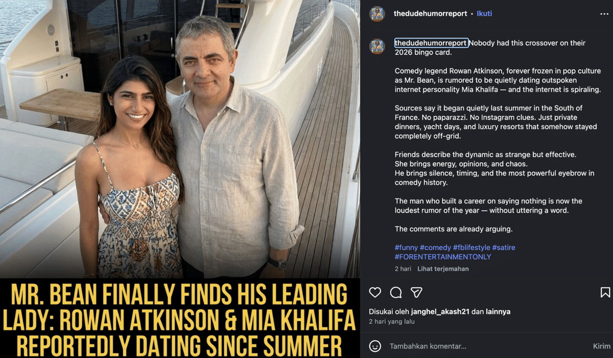 Mia Khalifa dan Rowan Atkinson 