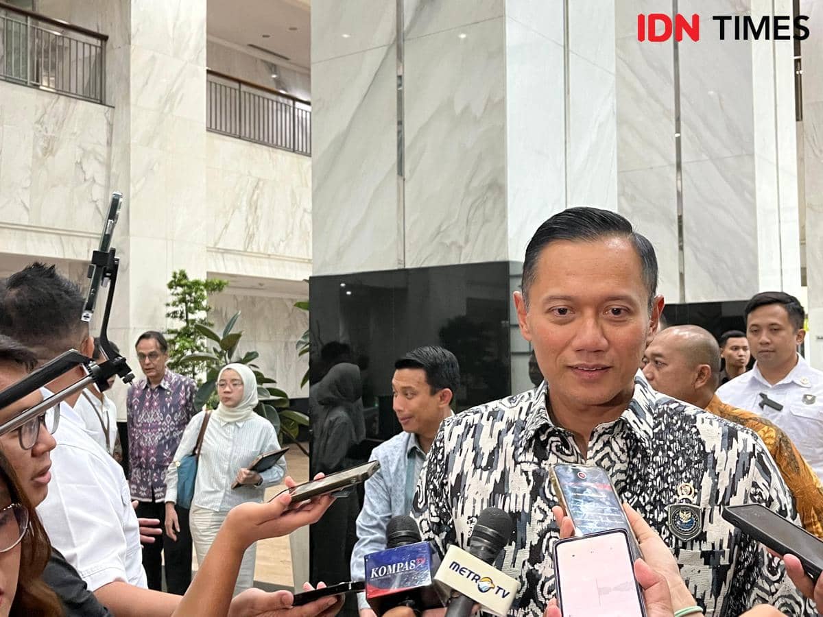 Menteri Koordinator Bidang Infrastruktur dan Pembangunan Kewilayahan Agus Harimurti Yudhoyono (AHY) saat mengunjungi Kementerian Keuangan.