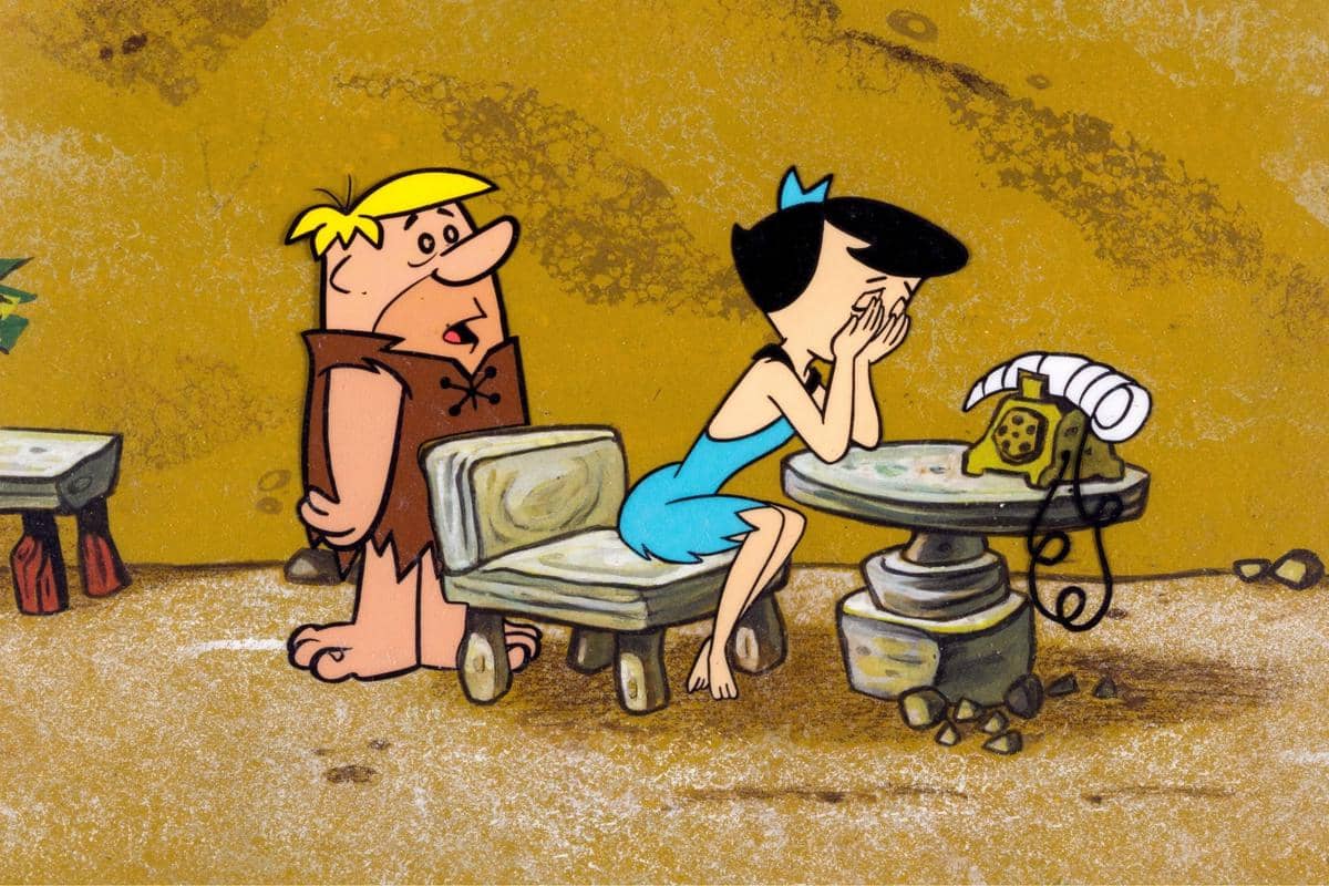 cuplikan adegan Barney Rubble dan Betty