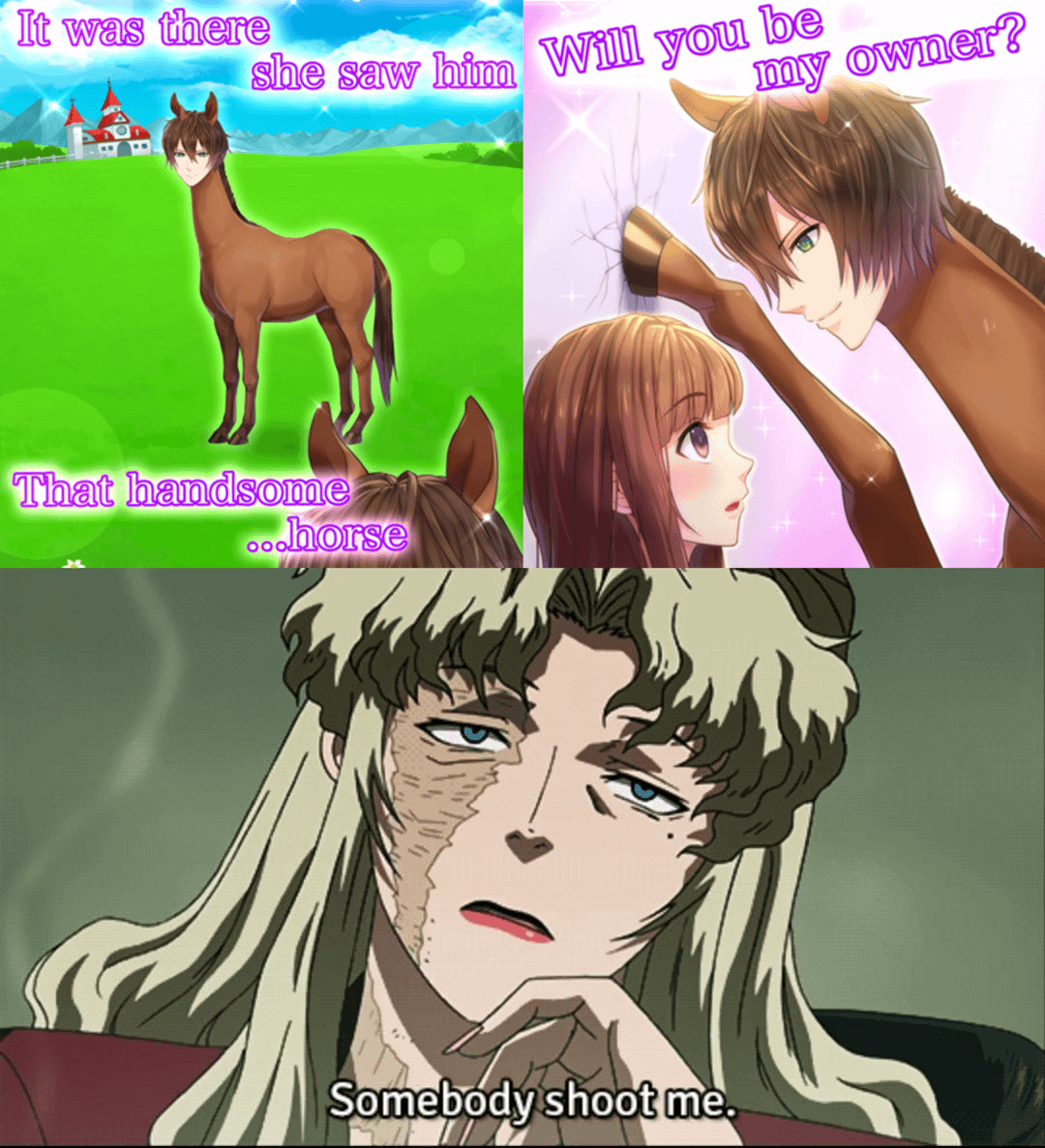 meme anime tentang kuda