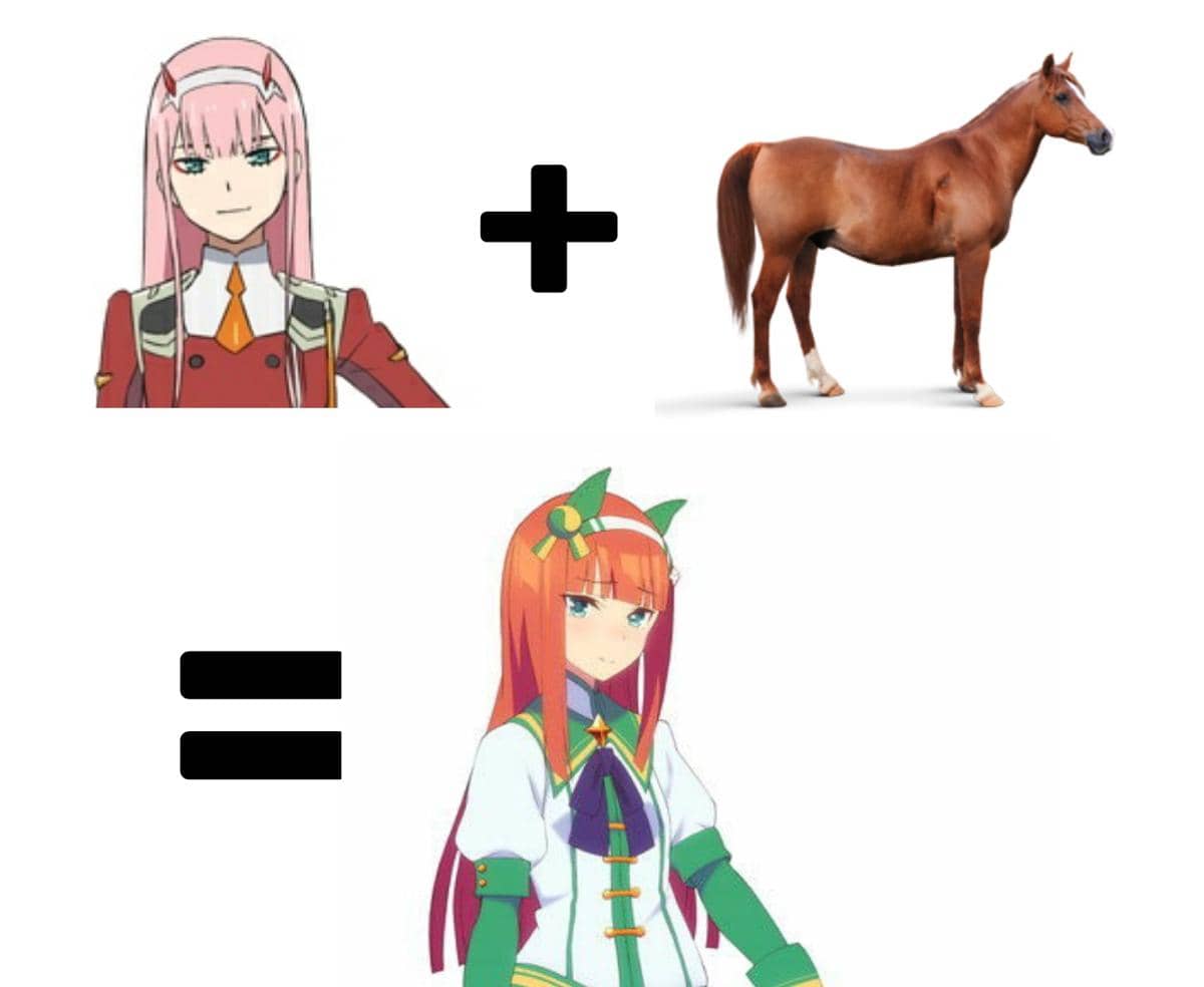 meme anime tentang kuda