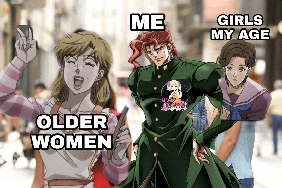 meme anime tentang cewek lebih tua