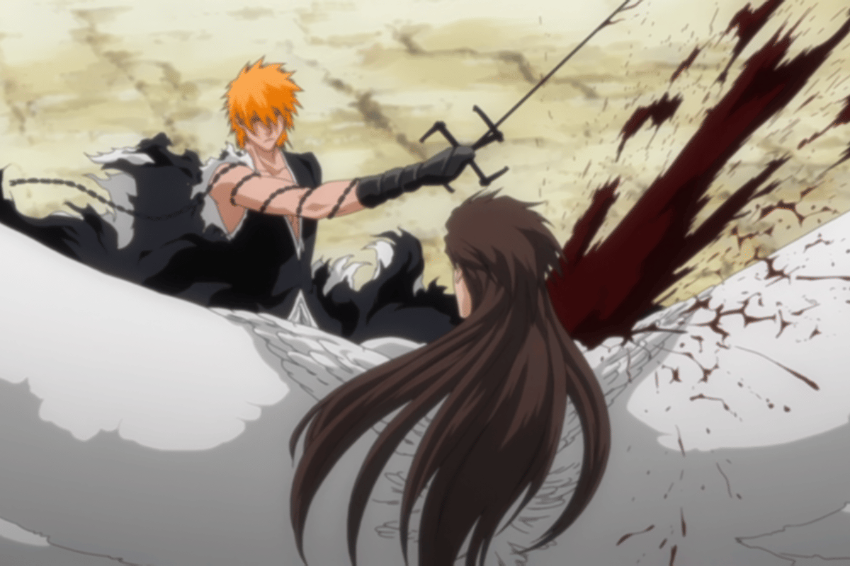 Ichigo mengalahkan Aizen.