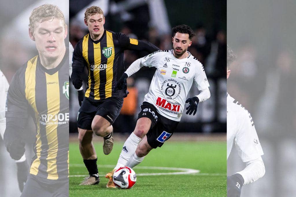 Pemain Timnas Suriah, Simon Amin, dalam salah satu pertandingan Superettan 2025 bersama Orebro SK.