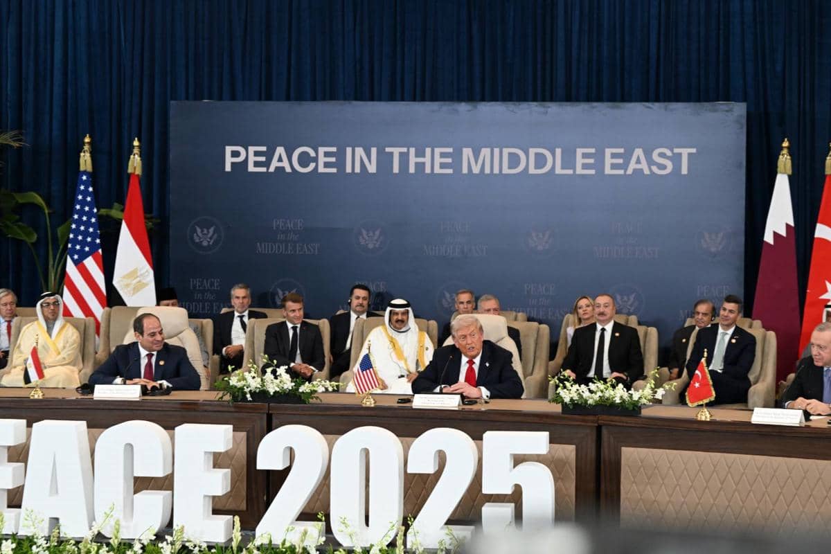 Konferensi Gaza di Mesir pada 13 Oktober 2025 yang dihadiri berbagai pemimpin dunia